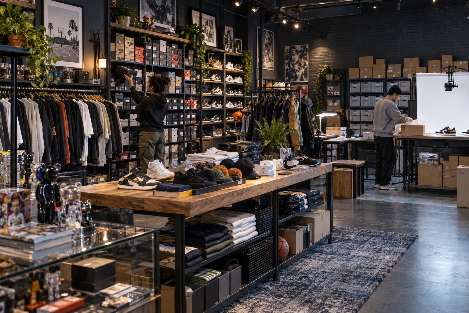 A specialty retailer preparing apparel and footwear inventory for online fulfillment